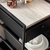 image:imageDormCo Suprima Storage Carts 4 Drawer Woodtop Shelf  WhiteWhitewash Top  Essential Dorm Supplies for College Freshmen NecessitiesBlack  Royal Oak Top