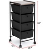 image:imageDormCo Suprima Storage Carts 4 Drawer Woodtop Shelf  WhiteWhitewash Top  Essential Dorm Supplies for College Freshmen NecessitiesBlack  Royal Oak Top