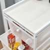 image:imageDormCo Suprima Storage Carts 4 Drawer Woodtop Shelf  WhiteWhitewash Top  Essential Dorm Supplies for College Freshmen NecessitiesWhite  Whitewash Top