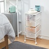 image:imageDormCo Suprima Storage Carts 4 Drawer Woodtop Shelf  WhiteWhitewash Top  Essential Dorm Supplies for College Freshmen NecessitiesWhite  Whitewash Top