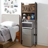 image:imageYak About It Dorm Hutch  Over the Fridge Organizer  Gray WalnutDark Wood Walnut