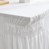 image:image32 Length Cotton Dorm Desk Skirt  Farmhouse White32 x 24 Rectangular