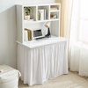 image:image36 Length Luxury Plush Dorm Desk Skirt  White36 x 24 Rectangular