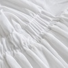 image:image36 Length Luxury Plush Dorm Desk Skirt  White42 x 24 Rectangular