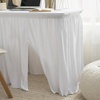 image:image36 Length Luxury Plush Dorm Desk Skirt  White42 x 24 Rectangular