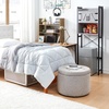 image:imageDormCo 2East  Storage Comfort Seat Ottoman  BrownWhiteBrown  White