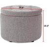 image:imageDormCo 2East  Storage Comfort Seat Ottoman  BrownWhiteBrown  White