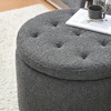 image:imageDormCo 2East  Storage Comfort Seat Ottoman  BrownWhiteDark Gray