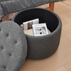 image:imageDormCo 2East  Storage Comfort Seat Ottoman  BrownWhiteDark Gray