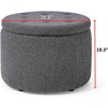image:imageDormCo 2East  Storage Comfort Seat Ottoman  BrownWhiteDark Gray
