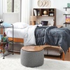 image:imageDormCo 2East  Storage Table Ottoman  Pure WhiteBlack  Gray