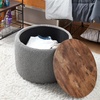 image:imageDormCo 2East  Storage Table Ottoman  Pure WhiteBlack  Gray