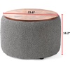 image:imageDormCo 2East  Storage Table Ottoman  Pure WhiteBlack  Gray