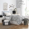 image:imageDormCo College Dorm Bedding Pack  Twin XL Bed in a Bag  Pin Tuck Glacier Gray Color Set