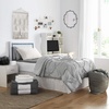 image:imageDormCo College Dorm Bedding Pack  Twin XL Bed in a Bag  Pin Tuck Glacier Gray Color Set