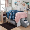 image:imageDormCo FullyLoaded TXL Dorm BeddingEssentials Silver PinkNightfall Navy