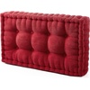 image:imageDormCo Rainha  Ultra Thick Tufted Floor Pillow  Dark BrownCrimson