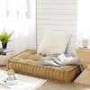 image:imageDormCo Rainha  Ultra Thick Tufted Floor Pillow  Dark BrownNatural Tan