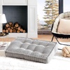 image:imageDormCo Rainha  Ultra Thick Tufted Floor Pillow  Dark BrownPeachy Pink