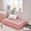 image:imageDormCo Rainha  Ultra Thick Tufted Floor Pillow  Dark BrownPeachy Pink