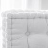 image:imageDormCo Rainha  Ultra Thick Tufted Floor Pillow  Dark BrownPure White