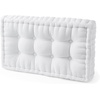 image:imageDormCo Rainha  Ultra Thick Tufted Floor Pillow  Dark BrownPure White