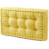image:imageDormCo Rainha  Ultra Thick Tufted Floor Pillow  Dark BrownYellow
