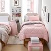 image:imageDormCo Upgraded College Twin XL Bedding Dorm Room Supplies Pack PinkGray