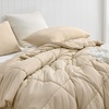 image:imageNourishing Retreat  Coma Inducer Twin XL Oversized Comforter Set Doeskin  Experience Coma Worthy Sleep with Extra Large Cooling BeddingQueen