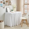 image:imageStandard Pleated 32 Length Cotton Dorm Desk Skirt  White32 x 24 Rectangular