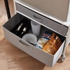image:imageThe Fridge Stand Supreme Storage Cart White Frame Light Gray Drawers  Essential Dorm Supplies for College Freshmen Necessities