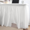 image:imageWhite Microfiber Dorm Desk Skirt  32 Length32 x 24 Rectangular