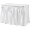 image:imageWhite Microfiber Dorm Desk Skirt  32 Length32 x 24 Rectangular