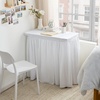 image:image32 Length Cotton Dorm Desk Skirt  Farmhouse White36 x 24 Rectangular