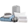 image:imageCollege Dorm Pack Plus Twin XL Bedding Bundle Smoke BlueGranite Gray Set