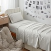 image:imageDorm Haul Comfy College Sheets  Twin XL Bedding Set  Heavenly PinkAntarctica Gray