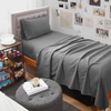 image:imageDorm Haul Comfy College Sheets  Twin XL Bedding Set  Heavenly PinkGranite Gray