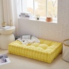 image:imageDormCo Rainha  Ultra Thick Tufted Floor Pillow  Dark BrownYellow