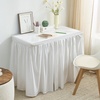 image:imageStandard Pleated 32 Length Cotton Dorm Desk Skirt  White36 x 24 Rectangular