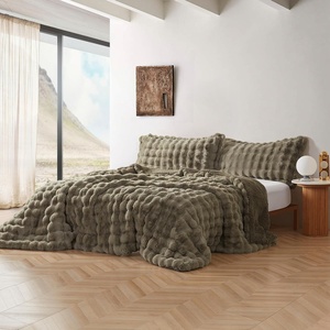 image:imageByourbed Snowball Chunky Bunny  Coma Inducer Twin Oversized Comforter Set  Olive Earth Experience Coma Worthy Sleep with Cozy Faux Fur Extra Large BeddingKing