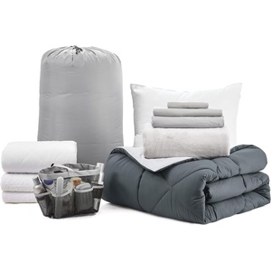 image:imageCollege Dorm Pack Plus Twin XL Bedding Bundle Faded BlackGlacier Gray Set