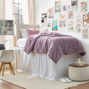 image:imageCotton Dorm Bungee Bed Skirt 3 Panel Set  Farmhouse White