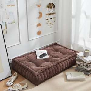 image:imageDormCo Rainha  Ultra Thick Tufted Floor Pillow  Dark BrownDark Brown