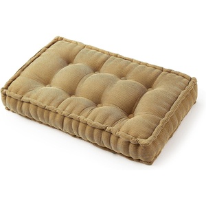 image:imageDormCo Rainha  Ultra Thick Tufted Floor Pillow  Dark BrownNatural Tan