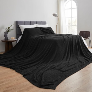 image:imageLonger Than Long  Coma Inducer Plush Oversized Blanket 115 x 180  Black Experience Luxury Comfort with Extra Large BeddingBlack