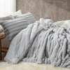 image:imageComa Inducer Chunky Bunny Peak of Cozy Oversized Twin Comforter  Cozy GrayQueen US Standard
