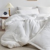 image:imageComa Inducer Thicker Than Thick Oversized Twin Comforter Set  Standard Plush Filling  Real WhiteKing