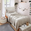 image:imageDark Sky Reserve  Portugal Made 100 Linen Twin XL Sheet Set Stone TaupeTwin XL