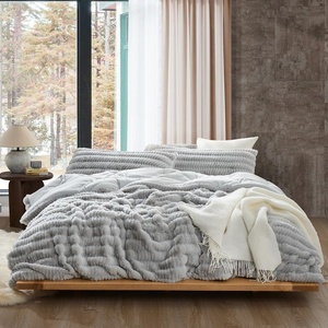 image:imageComa Inducer Chunky Bunny Peak of Cozy Oversized Twin Comforter  Cozy GrayKing US Standard