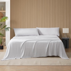 image:imageDark Sky Reserve  Bamlin Twin XL Sheet Set  Portugal Made  Glacier GrayKing